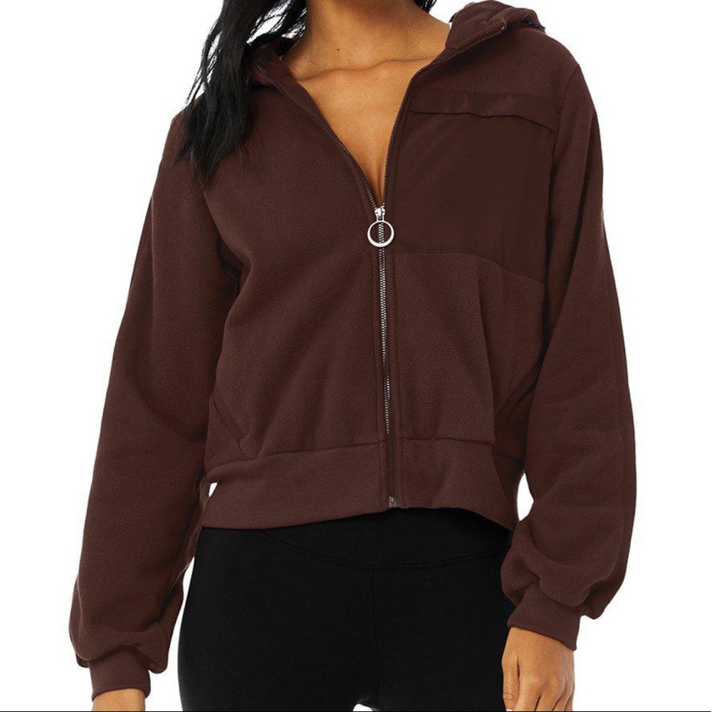 Alo Yoga halo jacket -cherry cola